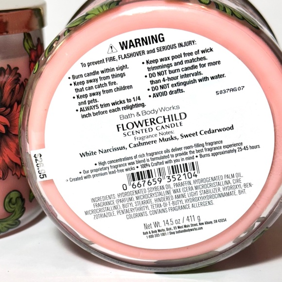 FLOWERCHILD 3 Wick Candles - Picture 4 of 4